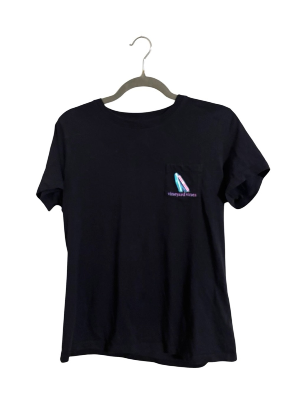 Vineyard Vines Black Pastel Surfboard‎ Tee Medium